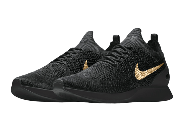 נעלי נייק-Nike Air Zoom Mariah Flyknit Racer Black Golden – תמונה 2