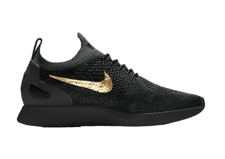 נעלי נייק-Nike Air Zoom Mariah Flyknit Racer Black Golden – תמונה 4
