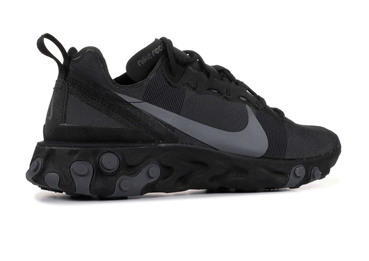 נעלי נייק-Nike React Element 55 Black Gray – תמונה 3