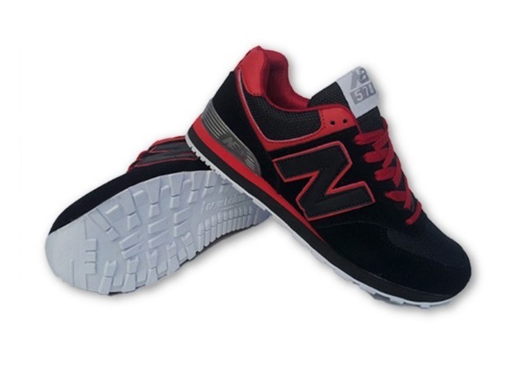 נעלי ניו באלאנס-New Balance 574 BLACK RED GRAY – תמונה 5