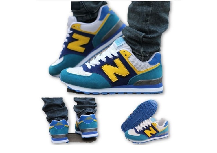 נעלי ניו באלאנס-New Balance 574 BLUE NAVY-BLUE WHITE – תמונה 5