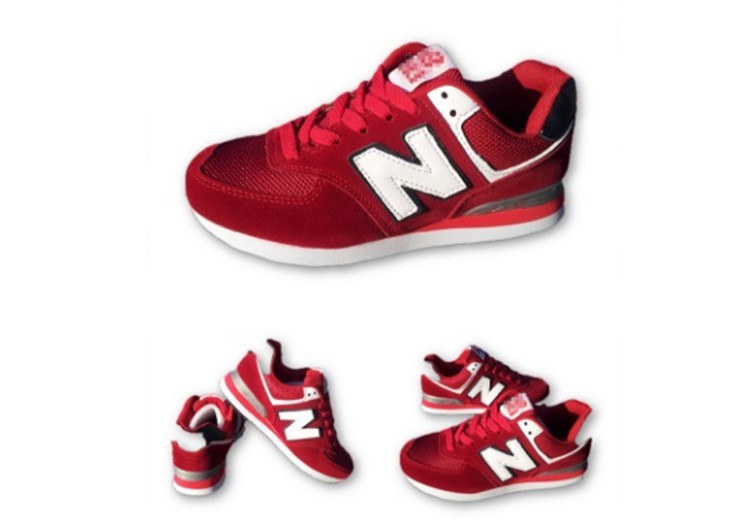 נעלי ניו באלאנס-New Balance 574 DARK-RED GRAY BLACK – תמונה 2