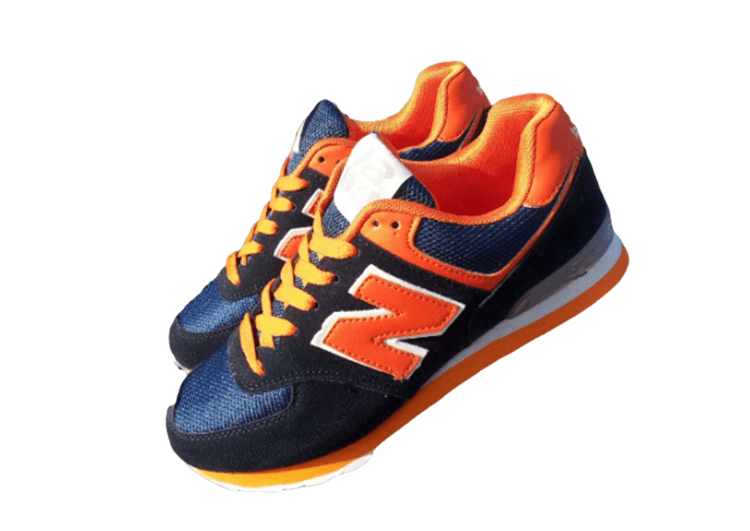 נעלי ניו באלאנס-New Balance 574 ORG NAVY-BLUE – תמונה 2
