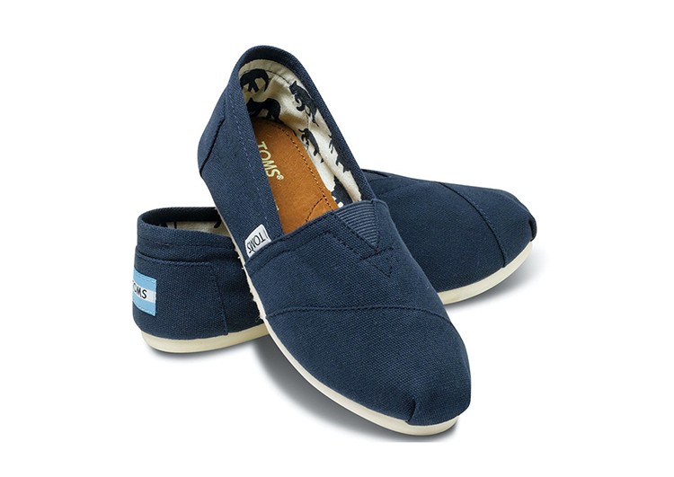נעלי טומס-TOMS SHOES - CLASSIC NAVY CANVAS – תמונה 3