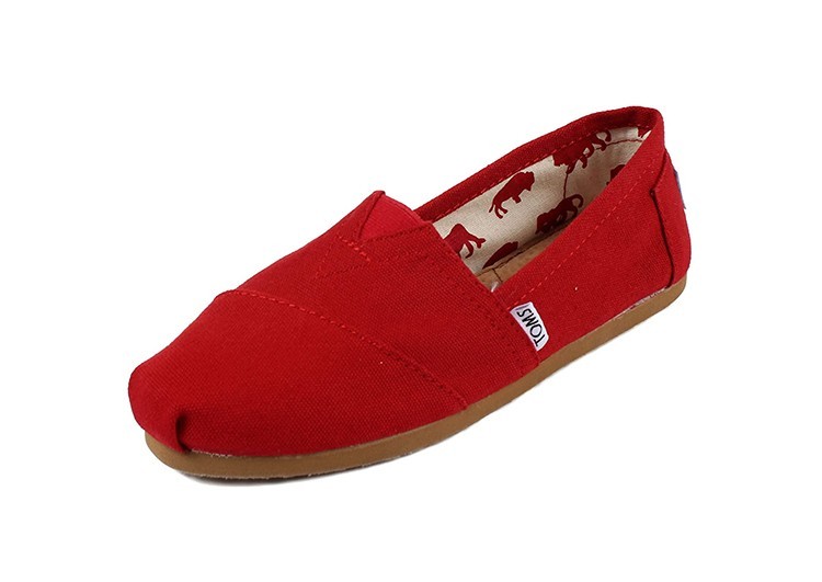 נעלי טומס-TOMS SHOES - CLASSIC RED CANVAS – תמונה 3
