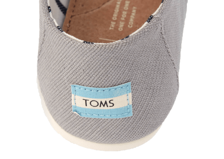 נעלי טומס-TOMS SHOES - CLASSIC LIGHT GREY CANVAS – תמונה 4
