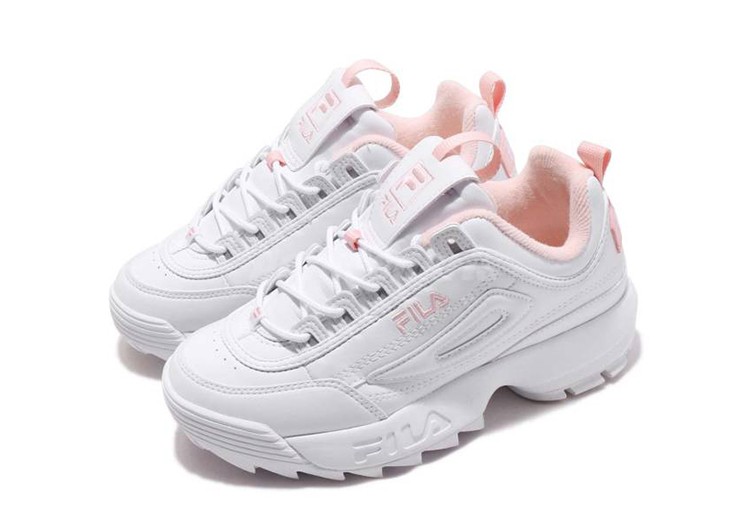 נעלי פילה-Fila Disruptor 2 Premium Athletic Shoes-PINK WHITE – תמונה 8