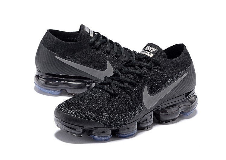 נעלי נייק-Nike Air Vapor Max Flyknit 2.0W BLACK - GRAY LOGO – תמונה 3