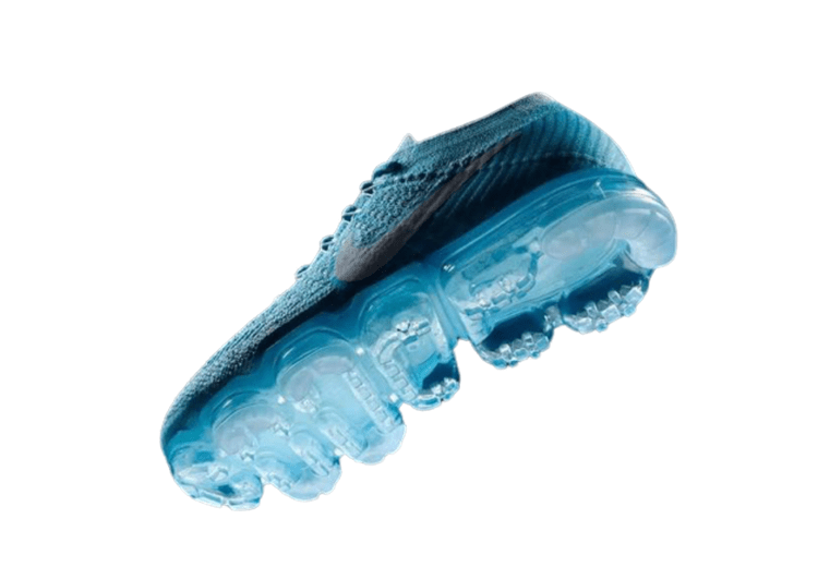 נעלי נייק-Nike Air Vapor Max Flyknit 2.0W LIGHT BLUE - WHITE LOGO – תמונה 4