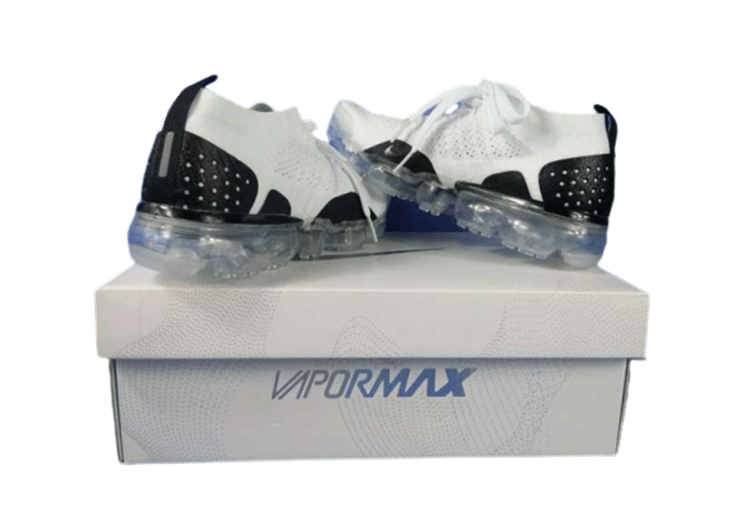 נעלי נייק-Nike Air Vapor Max Flyknit 2.0W WHITE-BLACK LOGO – תמונה 3