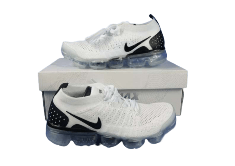 נעלי נייק-Nike Air Vapor Max Flyknit 2.0W WHITE-BLACK LOGO – תמונה 4