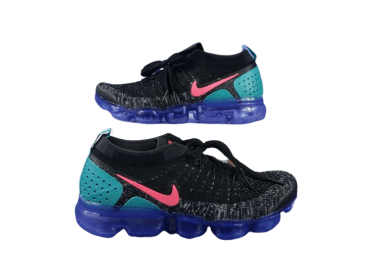 נעלי נייק-Nike Air Vapor Max Flyknit 2.0W BLACK - SKY BLUE – תמונה 3