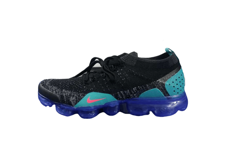 נעלי נייק-Nike Air Vapor Max Flyknit 2.0W BLACK - SKY BLUE – תמונה 2