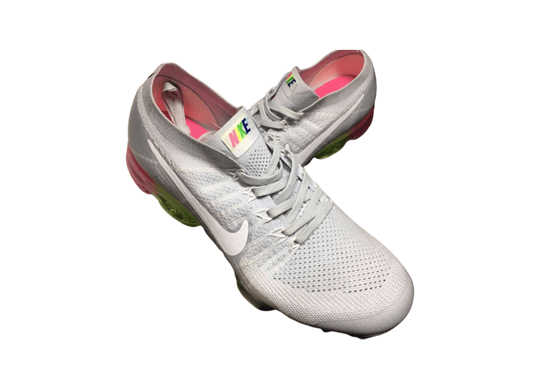 נעלי נייק-Nike Air Vapor Max Flyknit 2.0W LIGHT GRAY-WHITE LOGO – תמונה 6