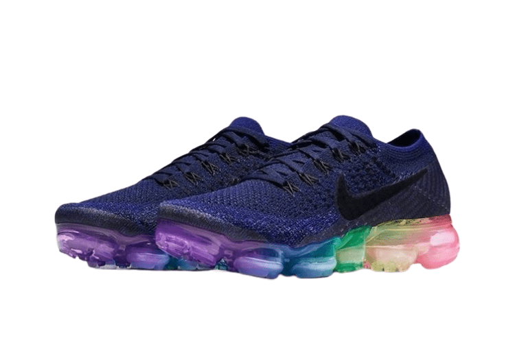 נעלי נייק-Nike Air Vapor Max Flyknit 2.0W NAVY BLUE - BLACK LOGO – תמונה 5