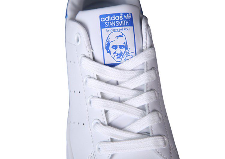 נעלי אדידס-ADIDAS Stan Smith - Suit White - Blue – תמונה 6