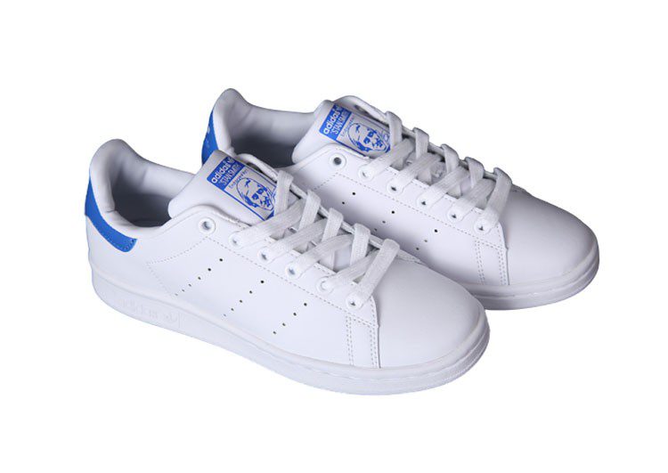 נעלי אדידס-ADIDAS Stan Smith - Suit White - Blue – תמונה 5