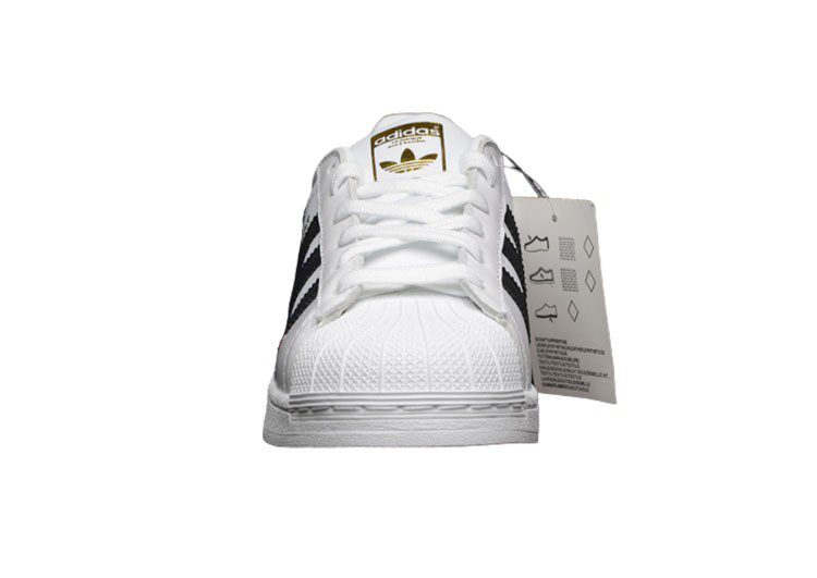 נעלי אדידס-ADIDAS Stan Smith-White-Black-Blue – תמונה 6