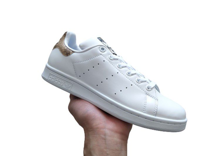 נעלי אדידס-ADIDAS Stan Smith - White - Grain Brown