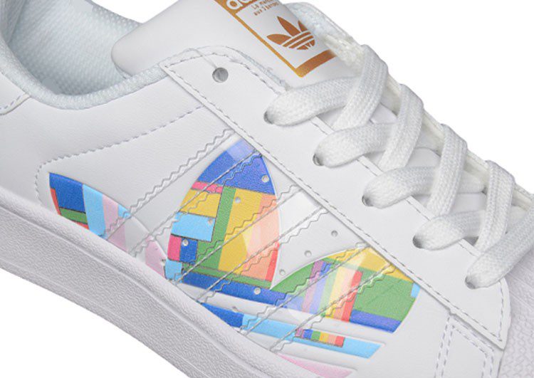 נעלי אדידס-ADIDAS Stan Smith- White-Multi Logo – תמונה 10