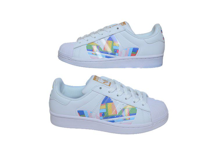 נעלי אדידס-ADIDAS Stan Smith- White-Multi Logo – תמונה 8