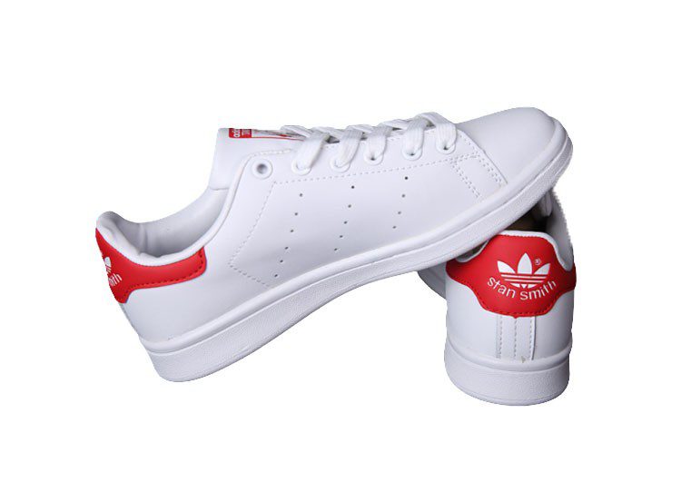 נעלי אדידס-ADIDAS Stan Smith - White Red Tail – תמונה 3
