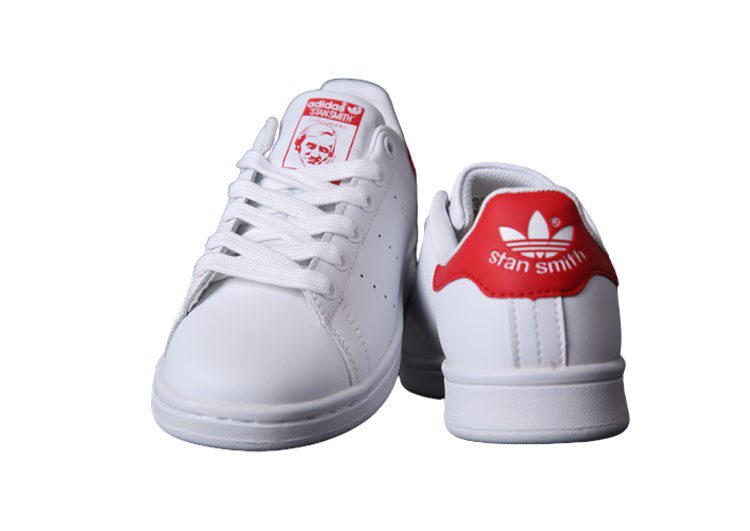 נעלי אדידס-ADIDAS Stan Smith - White Red Tail – תמונה 2