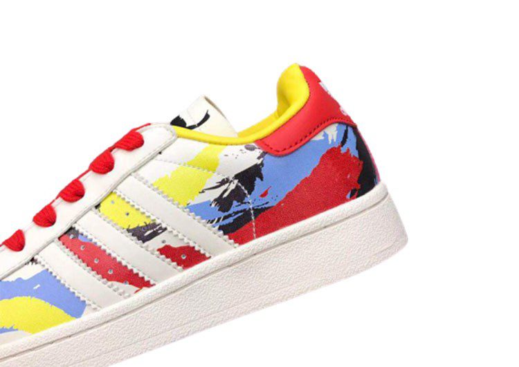 נעלי אדידס-ADIDAS Stan Smith - White / Sky-Blue / Red – תמונה 4