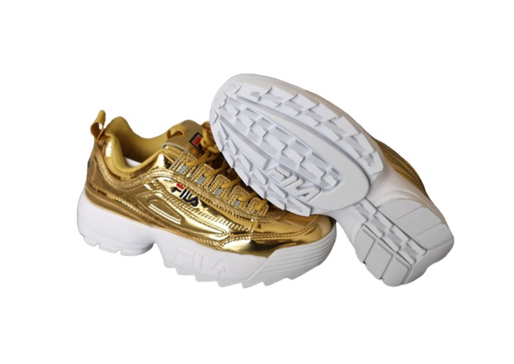 נעלי פילה-Fila Disruptor 2 Premium Athletic Shoes-GOLDEN – תמונה 4