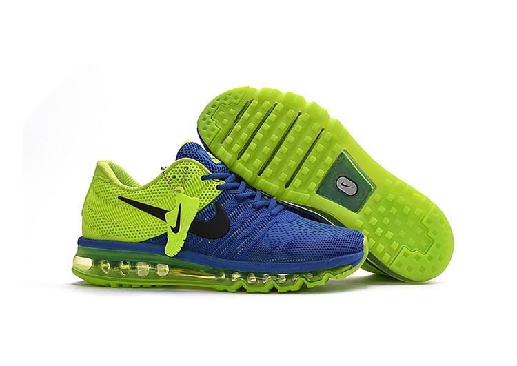 נעלי נייק-Nike Air Max 2017- CELERY-REGAL BLUE – תמונה 6