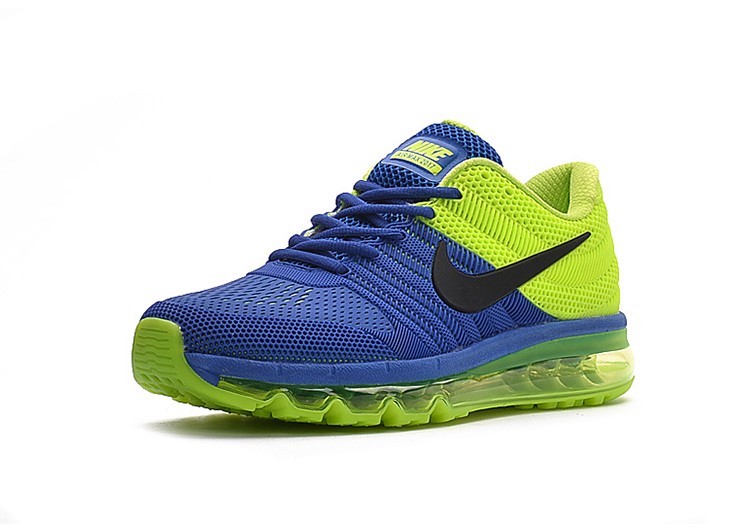 נעלי נייק-Nike Air Max 2017- CELERY-REGAL BLUE – תמונה 2