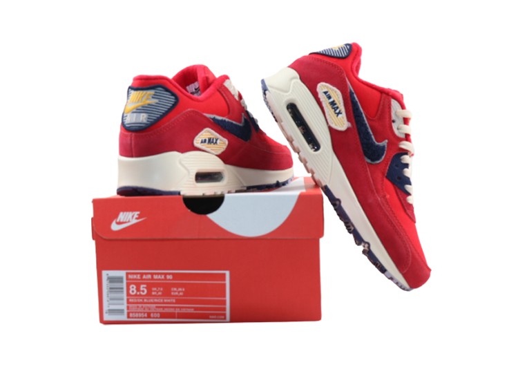 נעלי נייק-Nike Air Max 90 BRICK RED- BUNTING – תמונה 3