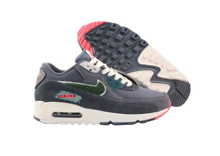 נעלי נייק-Nike Air Max 90 FEDORA-BLACK BEAN – תמונה 3
