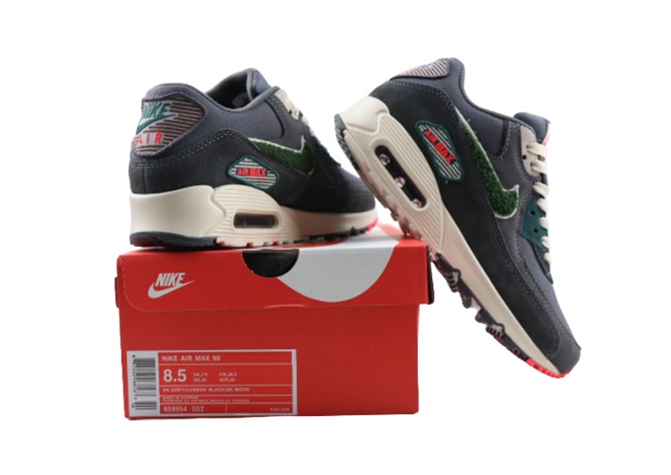 נעלי נייק-Nike Air Max 90 FEDORA-BLACK BEAN – תמונה 4