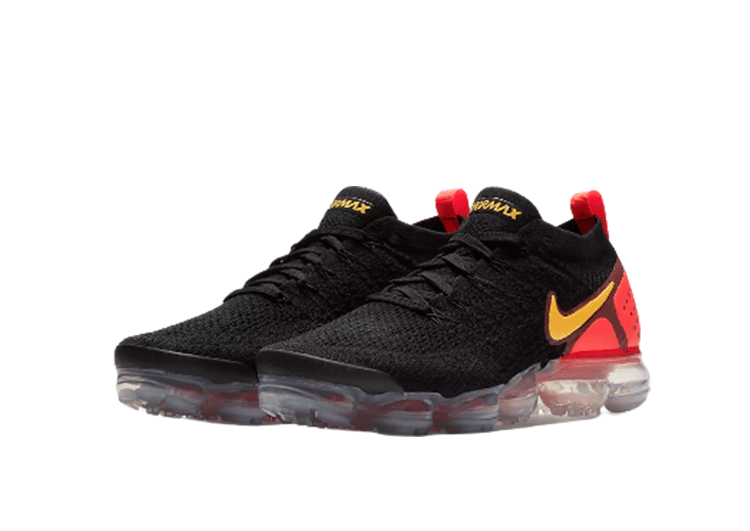 Nike Air Vapor Max Flyknit 2.0 BLACK- SUNSET ORANGE – תמונה 2