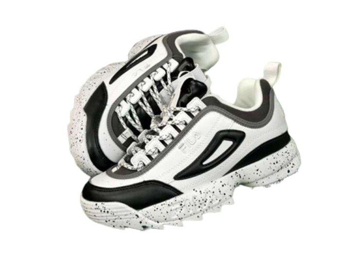 נעלי פילה-Fila Disruptor 2 Premium Athletic Shoes-WHITE-BLACK – תמונה 2