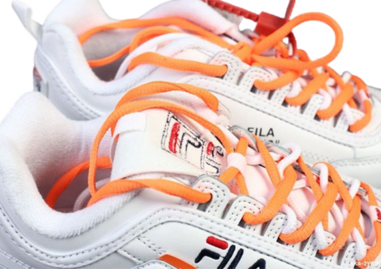 נעלי פילה-Fila Disruptor 2 Premium Athletic Shoes-WHITE-SEA BUCKTHORN – תמונה 7