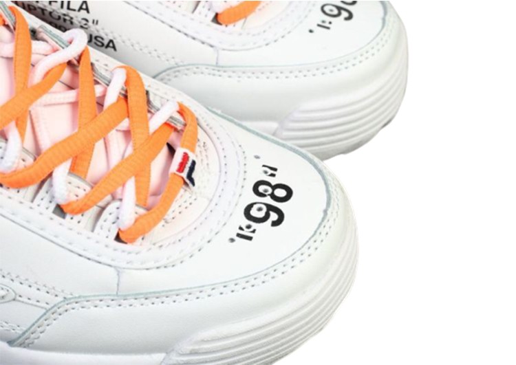 נעלי פילה-Fila Disruptor 2 Premium Athletic Shoes-WHITE-SEA BUCKTHORN – תמונה 8