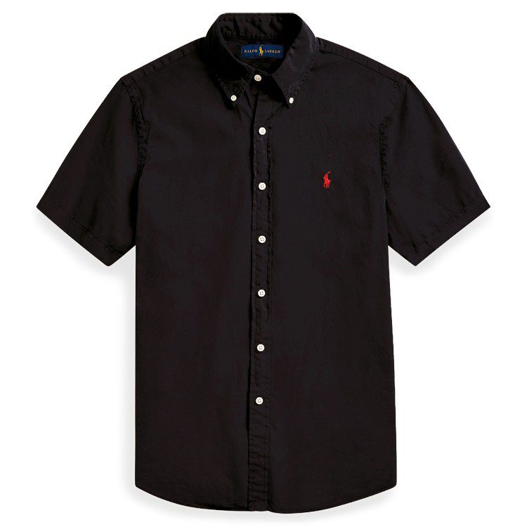 ראלף לורן-RALPH LAUREN SHIRT MEN'S SHORT BLACK