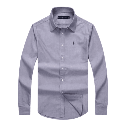 ראלף לורן-RL SHIRT MEN'S LONG GREY