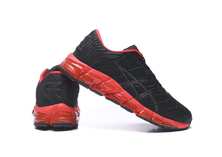 נעלי אסיקס-ASICS - Black & Dark Red – תמונה 4