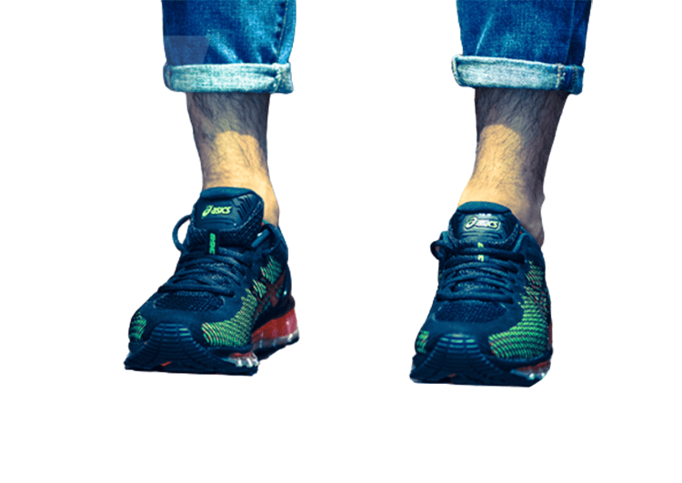 נעלי אסיקס-ASICS - Black & Fluorescent – תמונה 8