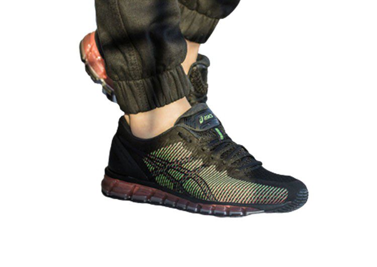 נעלי אסיקס-ASICS - Black & Fluorescent – תמונה 7