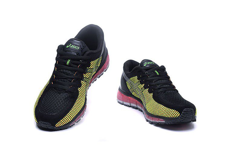 נעלי אסיקס-ASICS - Black & Fluorescent – תמונה 3
