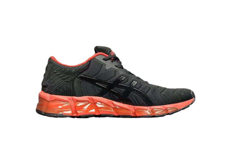 נעלי אסיקס-ASICS - Black & Light Red – תמונה 2
