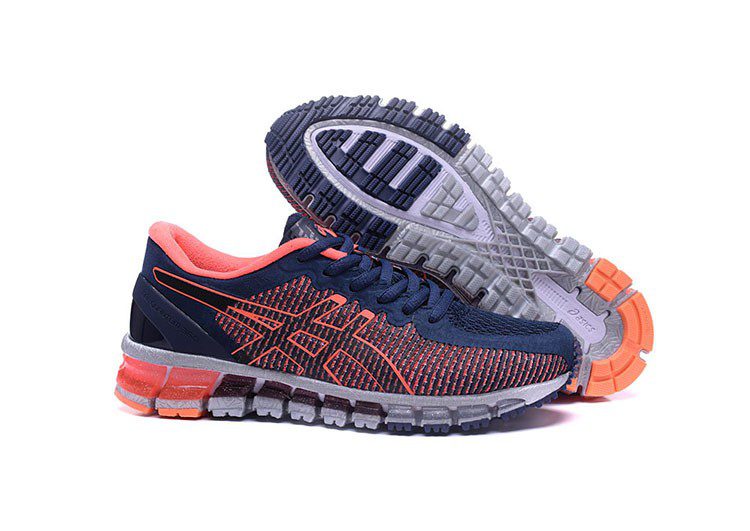 נעלי אסיקס-ASICS - Dark Blue ORG Red – תמונה 5