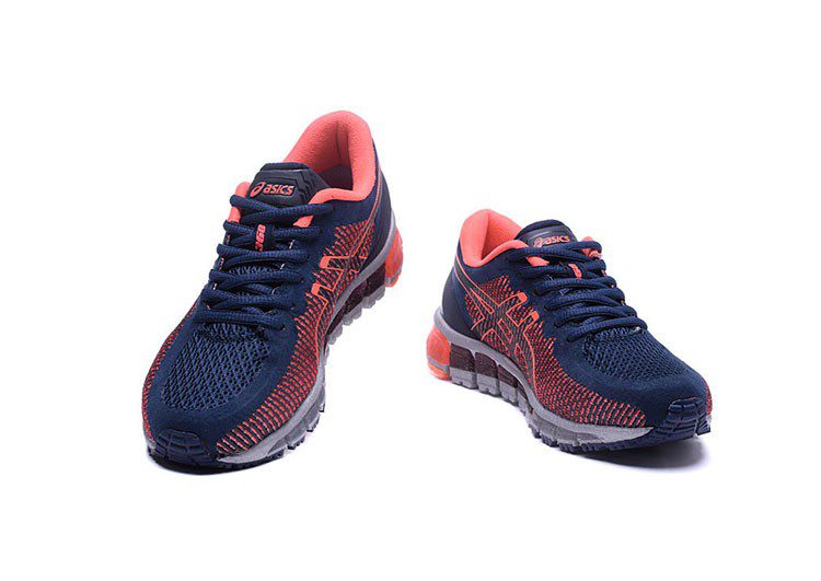 נעלי אסיקס-ASICS - Dark Blue ORG Red – תמונה 4
