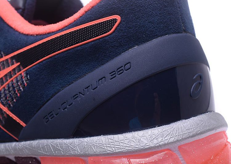 נעלי אסיקס-ASICS - Dark Blue ORG Red – תמונה 8