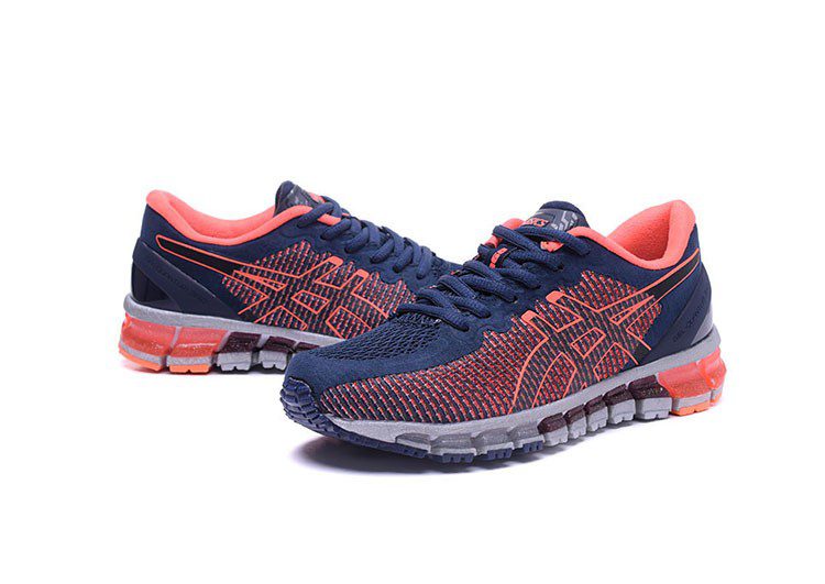 נעלי אסיקס-ASICS - Dark Blue ORG Red – תמונה 2