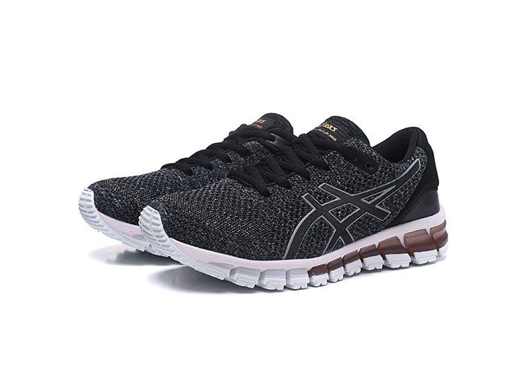 נעלי אסיקס-ASICS - KNIT 2 -Black Gray Red White – תמונה 2